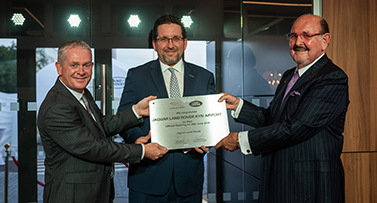 The Jaguar Land Rover's largest concept dealership is officially opened,